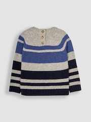JoJo Maman Bébé Blue Striped Jumper - Image 2 of 3