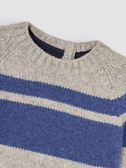 JoJo Maman Bébé Blue Striped Jumper - Image 3 of 3