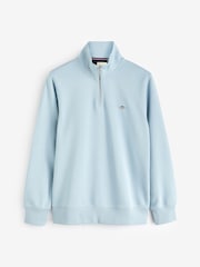 Marineblau/blau - GANT Sweatshirt mit Schildlogo und Viertelreißverschluss - Bild 5 von 5