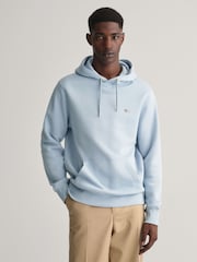 GANT Blue Regular Fit Shield Logo Hoodie - Image 1 of 1