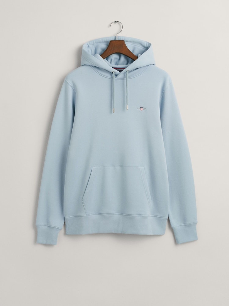 Blau - Gant Shield Kapuzensweatshirt in Regular Fit mit Logo - Bild 5 von 5