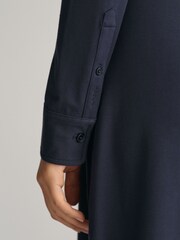 GANT Blue Fitted Jersey Shirt Dress - Image 5 of 7