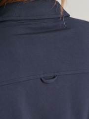 GANT Blue Fitted Jersey Shirt Dress - Image 6 of 7