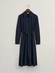 GANT Blue Fitted Jersey Shirt Dress - Image 7 of 7