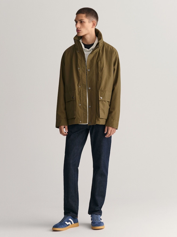 GANT Green Lightweight Water Repellent Mist Jacket - Image 3 of 12