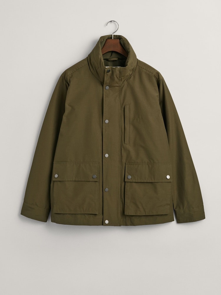 GANT Green Lightweight Water Repellent Mist Jacket - Image 6 of 12