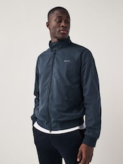 GANT Blue Lightweight Water Repellent Harrington Jacket - Image 1 of 8
