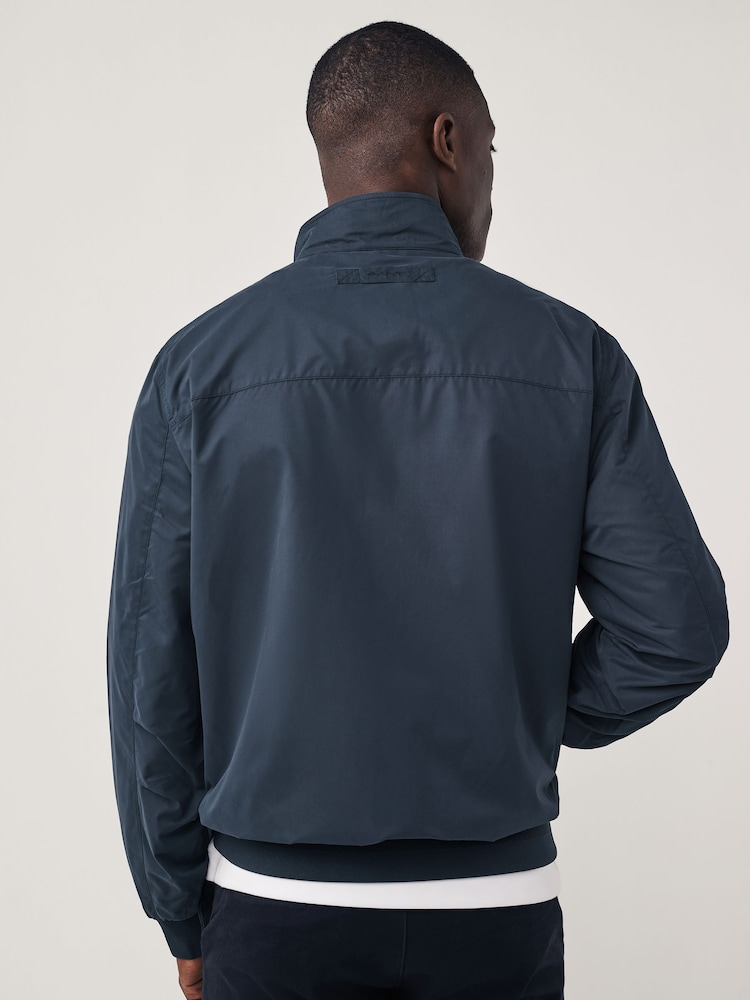 GANT Blue Lightweight Water Repellent Harrington Jacket - Image 2 of 8 GANT Blue Lightweight Water Repellent Harrington Jacket - Image 2 of 8