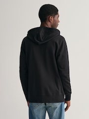 GANT Black Regular Fit Shield Zip Up Hoodie - Image 2 of 5