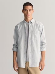 GANT Blue Regular Fit Striped Archive Oxford Shirt - Image 1 of 6