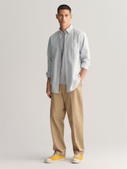GANT Blue Regular Fit Striped Archive Oxford Shirt - Image 3 of 6