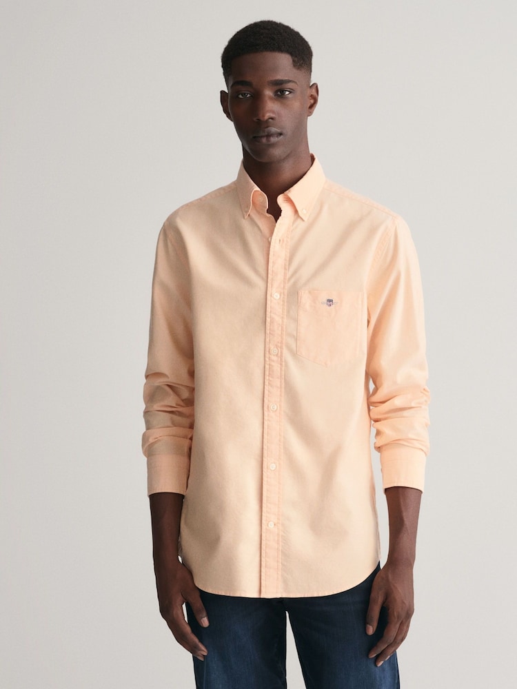 GANT Orange Regular Fit Oxford 100% Cotton Shirt - Image 1 of 7