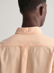 GANT Orange Regular Fit Oxford 100% Cotton Shirt - Image 5 of 7