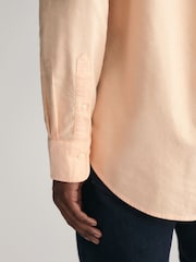 GANT Orange Regular Fit Oxford 100% Cotton Shirt - Image 6 of 7