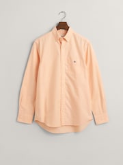 GANT Orange Regular Fit Oxford 100% Cotton Shirt - Image 7 of 7