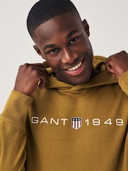 GANT Natural Printed Graphic Hoodie - Image 3 of 5