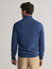 GANT Blue Casual 100% Cotton Quarter Zip Jumper - Image 2 of 5