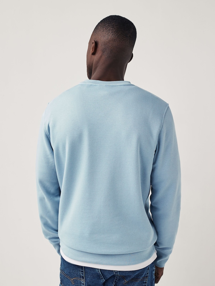 GANT Blue Printed Graphic Crew Neck Sweatshirt - Image 2 of 6