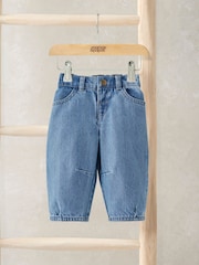 Mamas & Papas Blue Barrel Leg Jeans - Image 1 of 2