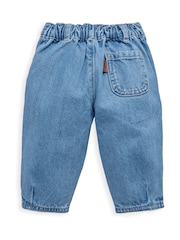 Mamas & Papas Blue Barrel Leg Jeans - Image 2 of 2