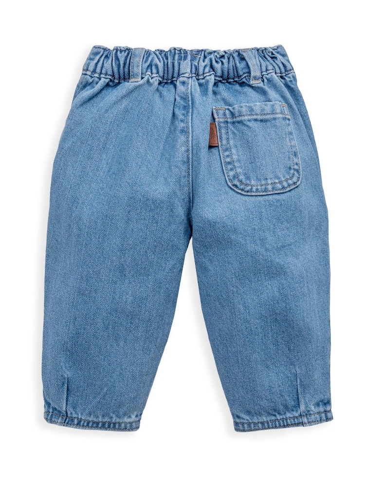 Mamas & Papas Blue Barrel Leg Jeans - Image 2 of 2 Mamas & Papas Blue Barrel Leg Jeans - Image 2 of 2