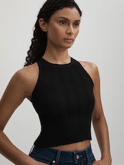 Good American Black Good American Ribbed Vest - Image 1 of 5