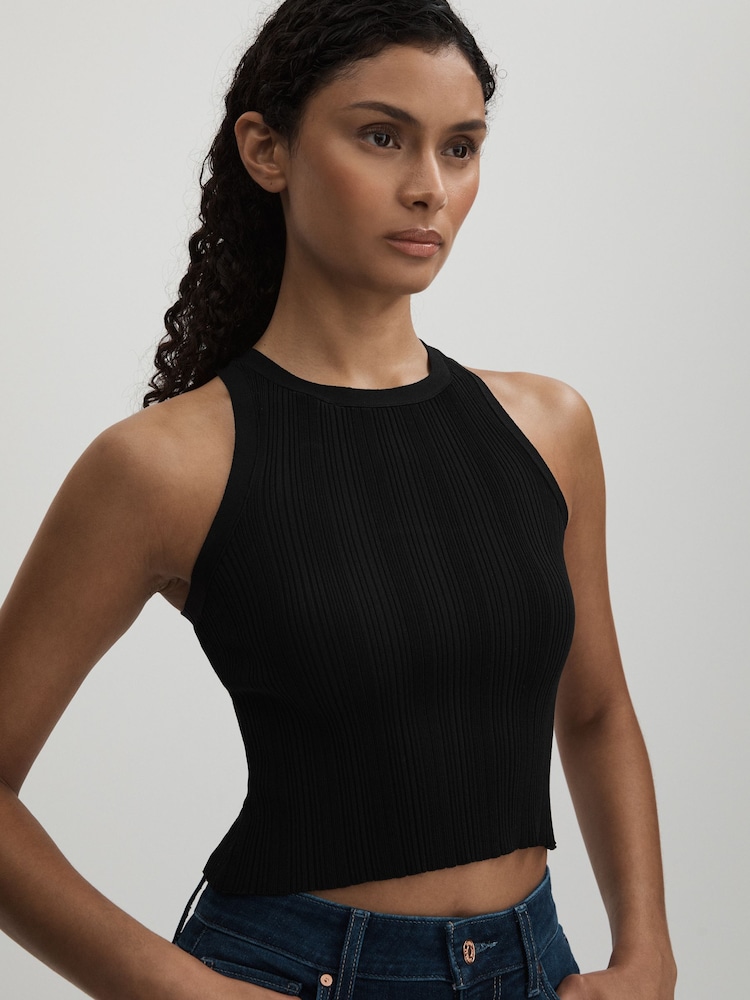 Good American Black Good American Ribbed Vest - Image 1 of 5
