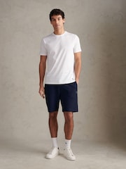 U.S. Polo Assn Blue Twill Texture Jersey Shorts - Image 3 of 7
