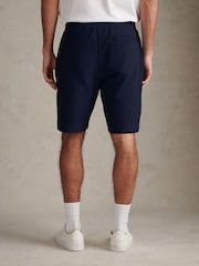U.S. Polo Assn Blue Twill Texture Jersey Shorts - Image 4 of 7