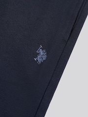 U.S. Polo Assn Blue Twill Texture Jersey Shorts - Image 7 of 7