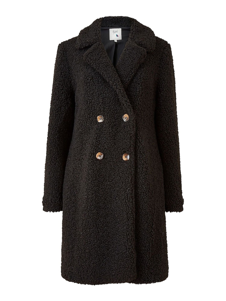Yumi Black Teddy Bear Coat - Image 5 of 5