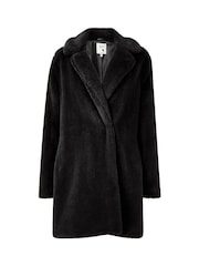 Yumi Black Faux Fur Coat - Image 5 of 5