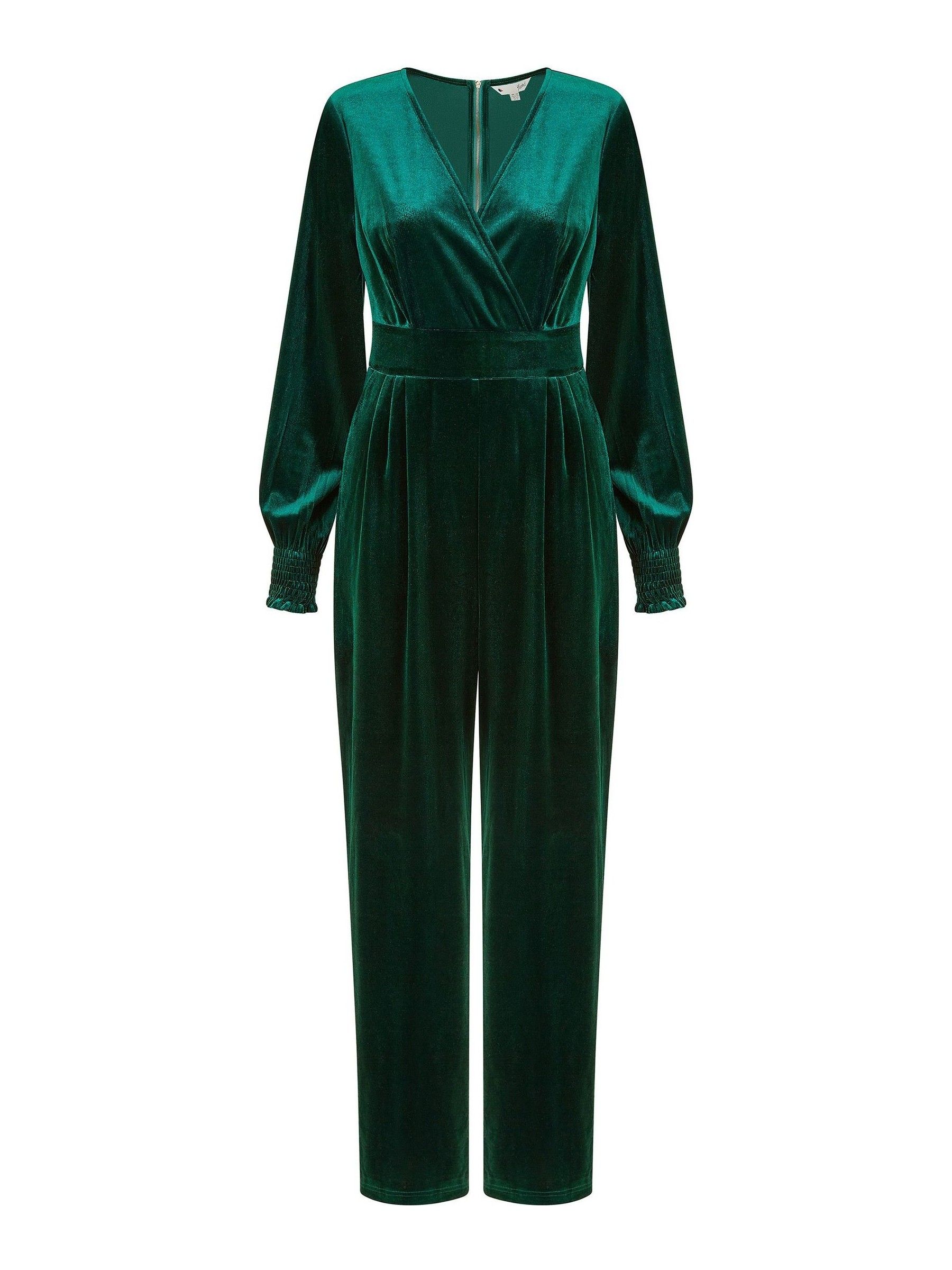 Green velvet jumpsuit online