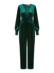 Yumi Green Velvet Long sleeve Jumpsuit - Image 4 of 4