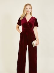 Yumi Purple Jumpsuit With Angel Sleeves - Image 1 of 4
