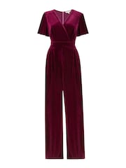 Yumi Purple Jumpsuit With Angel Sleeves - Image 4 of 4