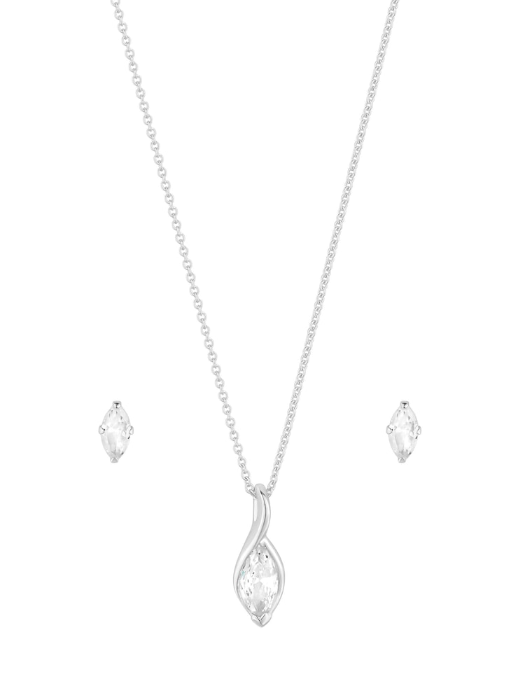 Simply Silver Silver Marquisse Navette Set - Image 2 of 4 Simply Silver Silver Marquisse Navette Set - Image 2 of 4