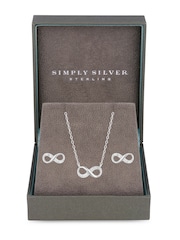 Simply Silver Silver Infinity Set - Image 1 of 2