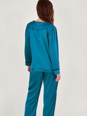 Monsoon Blue Clover Feather Pyjamas Set - Image 2 of 7