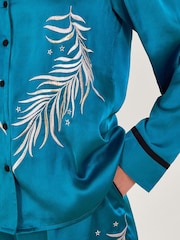 Monsoon Blue Clover Feather Pyjamas Set - Image 3 of 7