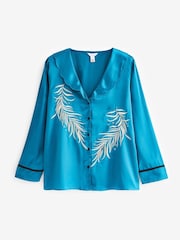 Monsoon Blue Clover Feather Pyjamas Set - Image 6 of 7