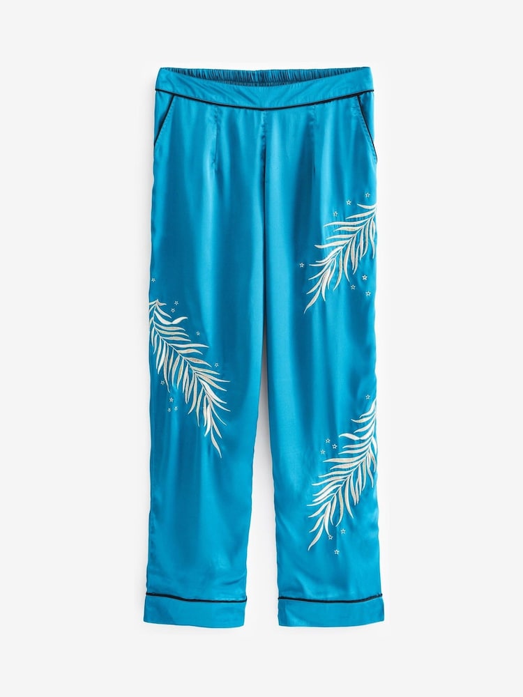 Monsoon Blue Clover Feather Pyjamas Set - Image 7 of 7
