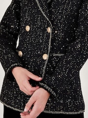 Monsoon Black Poppy Tweed Jacket - Image 3 of 4