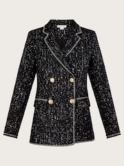 Monsoon Black Poppy Tweed Jacket - Image 4 of 4