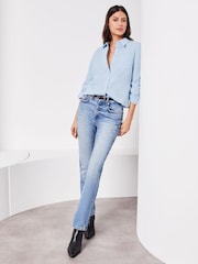 Lipsy Blue Pocket Button Through Shirt - Image 2 of 5