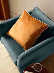 Furn Orange Meridian Velvet 55cm X 55cm Cushion Cover - Image 1 of 5