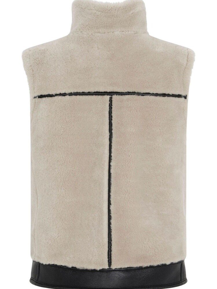 Mint Velvet Cream Borg Funnel Neck Gilet - Image 4 of 4 Mint Velvet Cream Borg Funnel Neck Gilet - Image 4 of 4