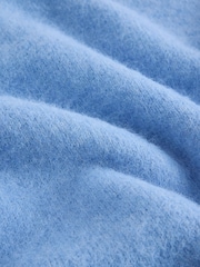 Light Blue Long Sleeve Standneck Knit Jumper With Wool - Image 2 of 3
