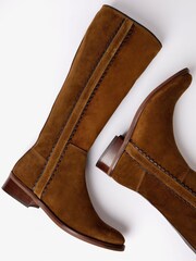 Penelope Chilvers Posada Rociera Suede Brown Boots - Image 4 of 6