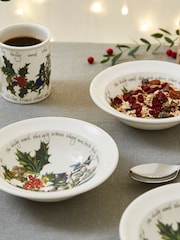 Portmeirion Set of 6 The Holly and the Ivy 15cm Cereal Bowls - Image 2 of 3